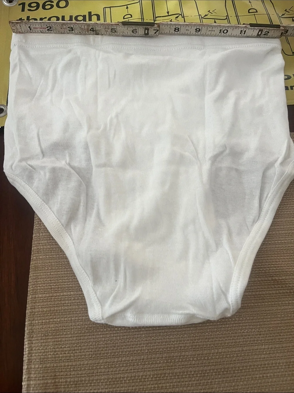 Lot 75 rear 90’s red tag heavy cotton Hanes White Men's Briefs - Classic Support